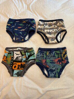 4-pack DINO cotton training undies, size 5T-6T